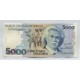 BRASIL 5000 CRUZEIROS BILLETE SIN CIRCULAR, UNC